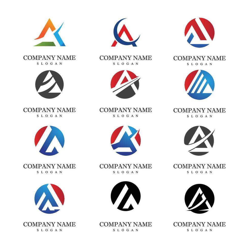 Futuristic Triangle Chain logo design inspiration vector