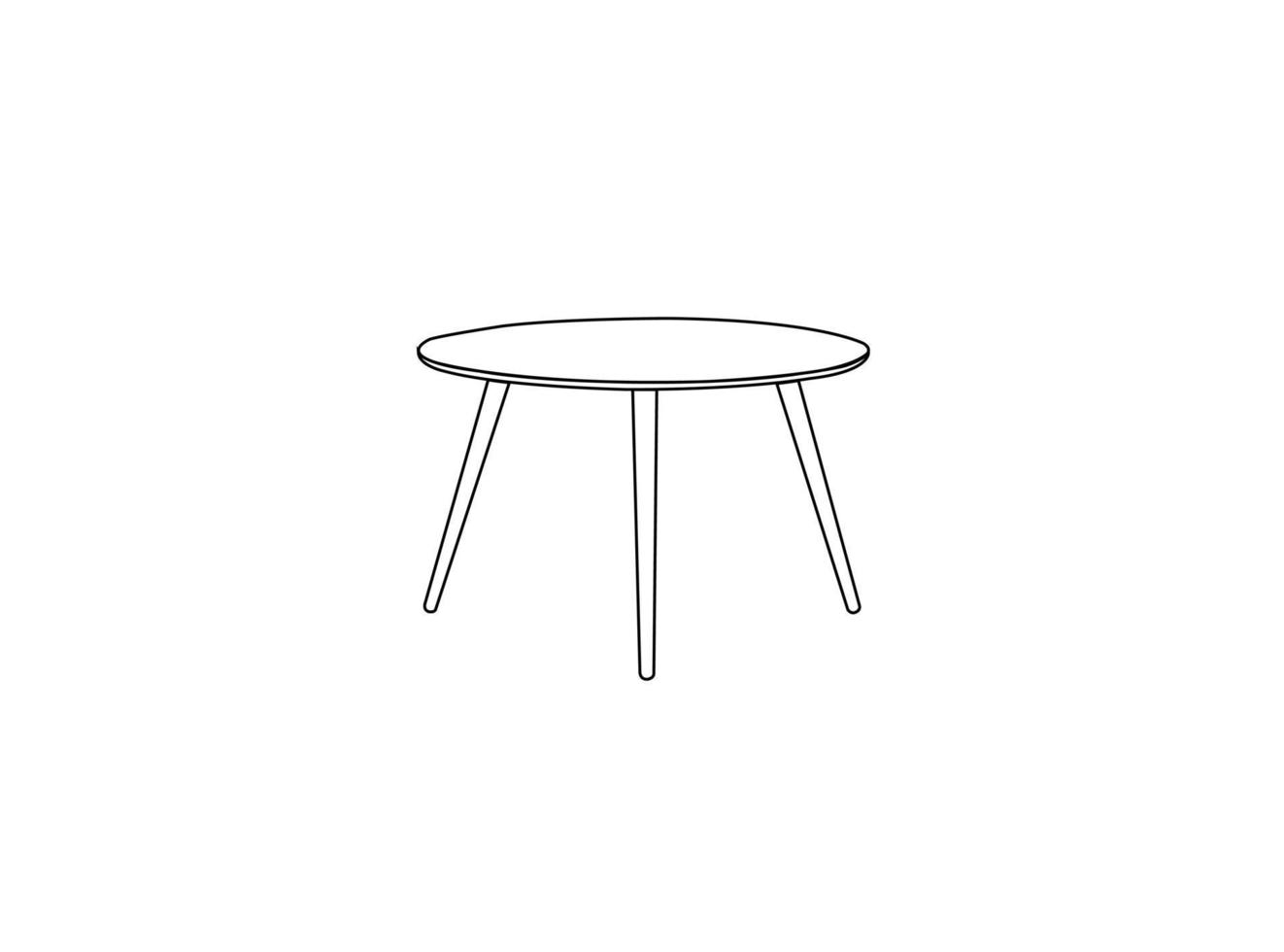 round dining table vector design and illustration. round dining table vector design and outline. round dining table isolated white background.