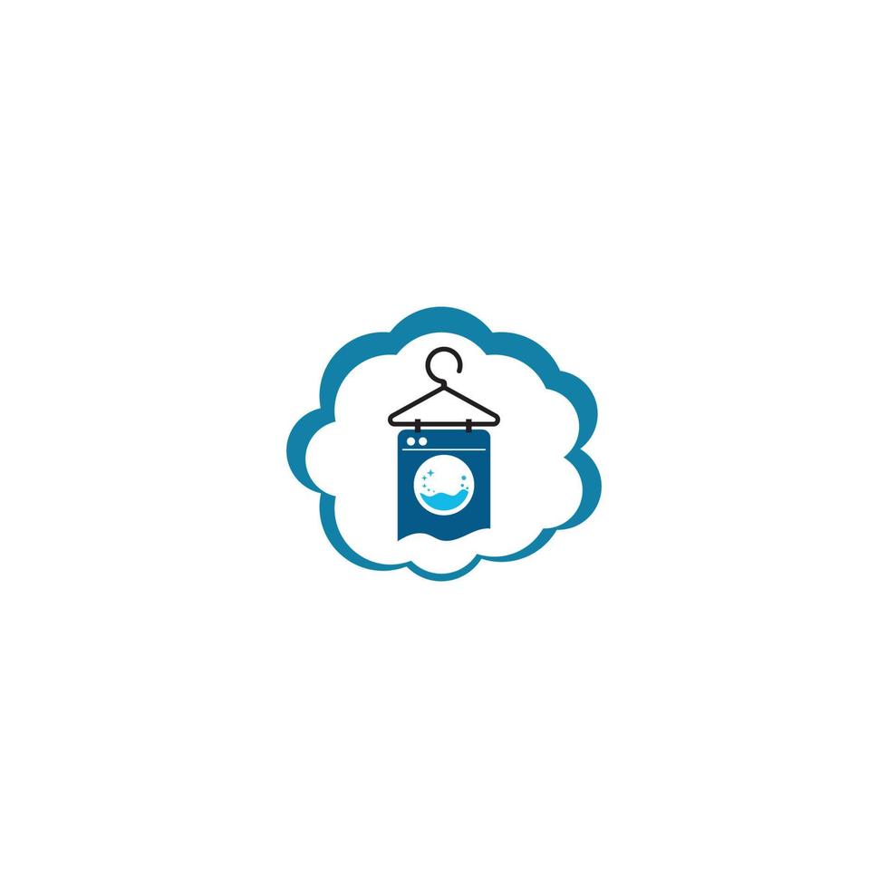 laundry logo icon with vector illustration template