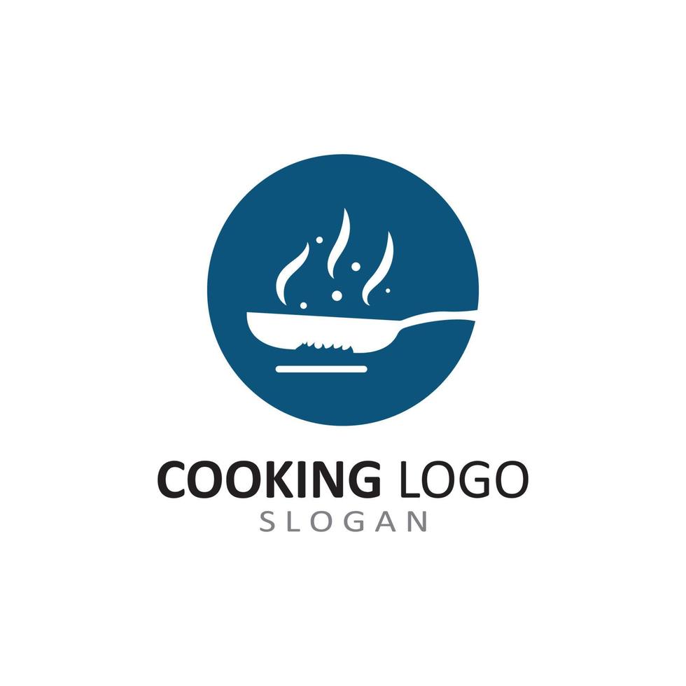 utensils logo for cooking with concept vector template