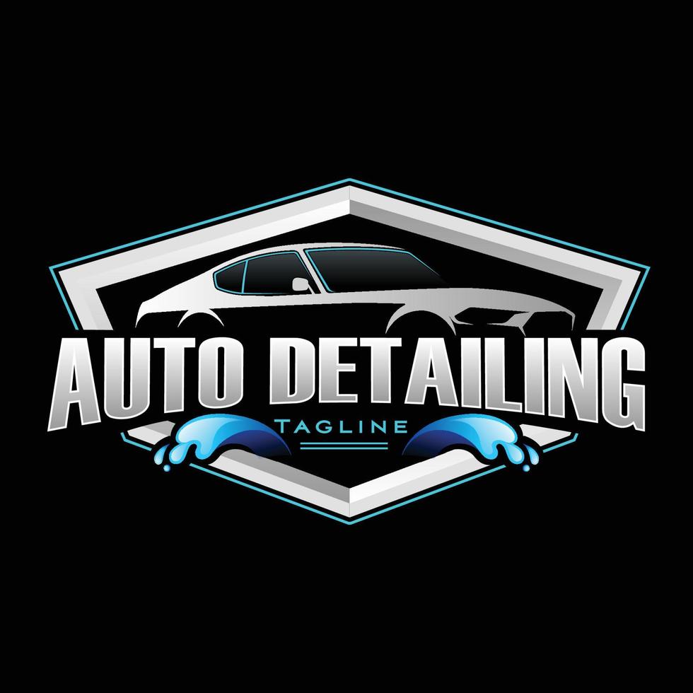 Illustration vector graphic of auto detailing serves logo design template