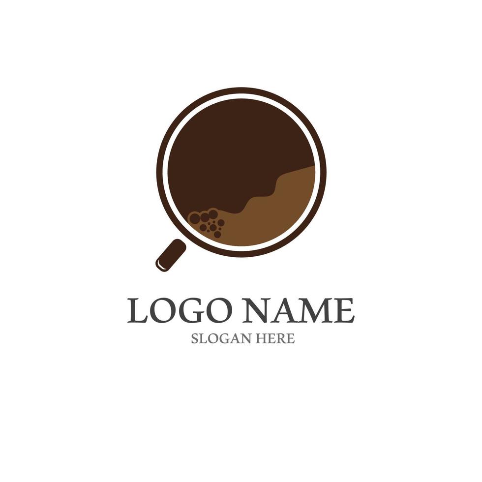 café taza logo con vector estilo modelo