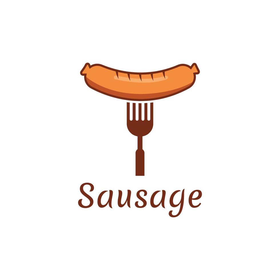 Sausage Logo Template. Street Food Logo Icon. vector
