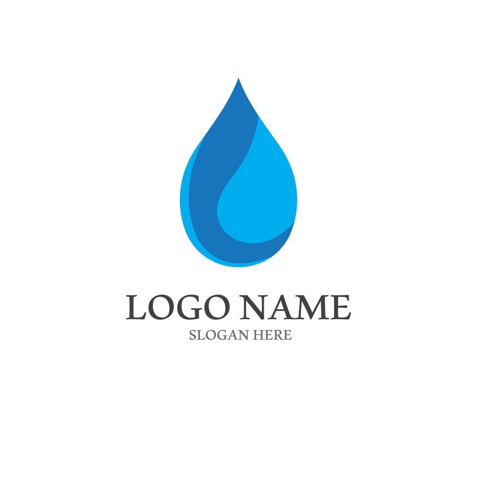 Water drop logo, a logo with a concept style vector illustration template on a white isolated background.