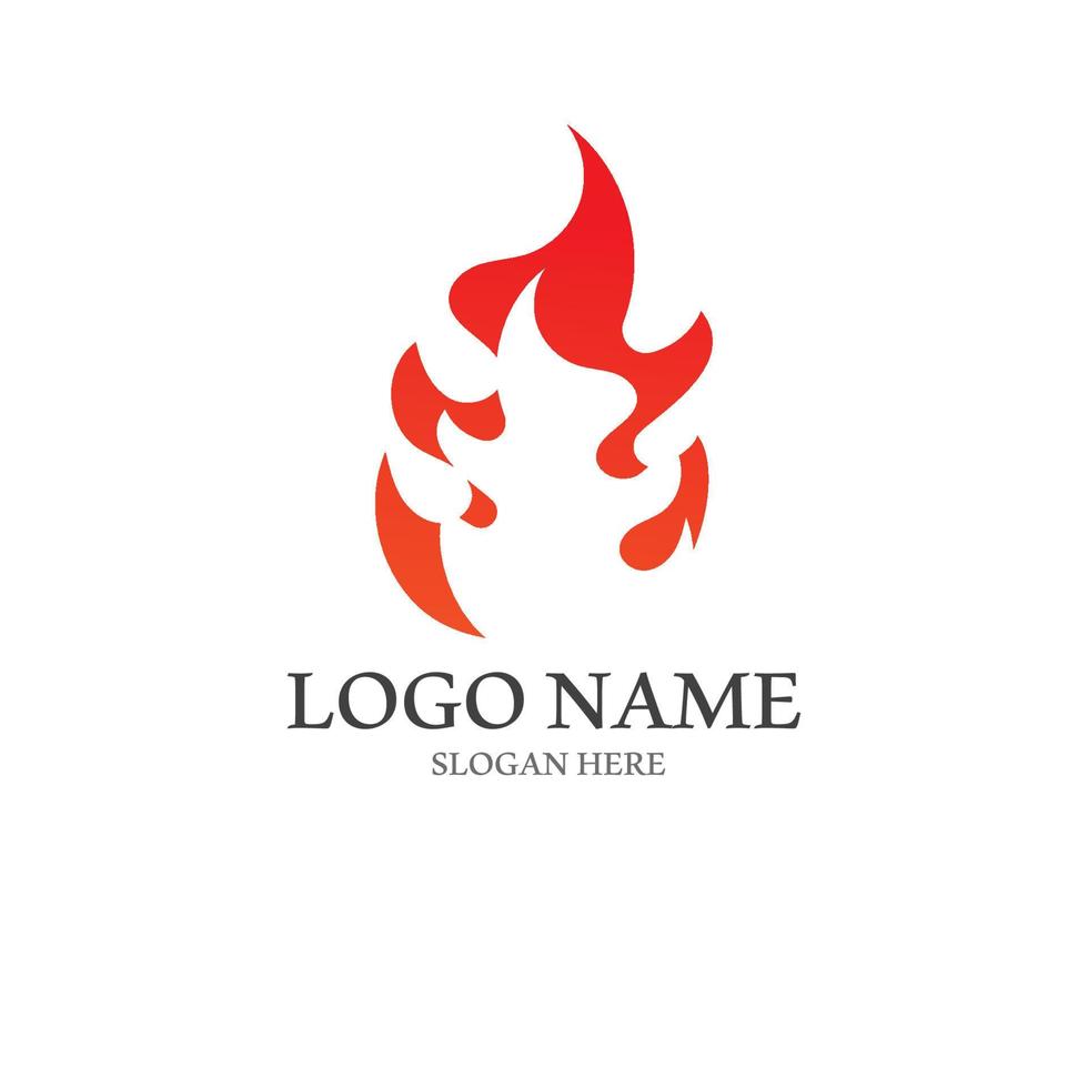 blazing fire, embers, fireball logo and symbol vector image. with template illustration editing.