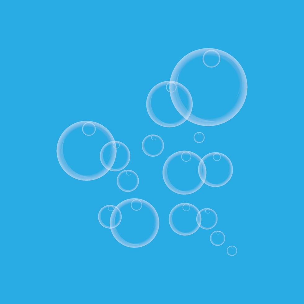 Natural realistic bubble design template vector