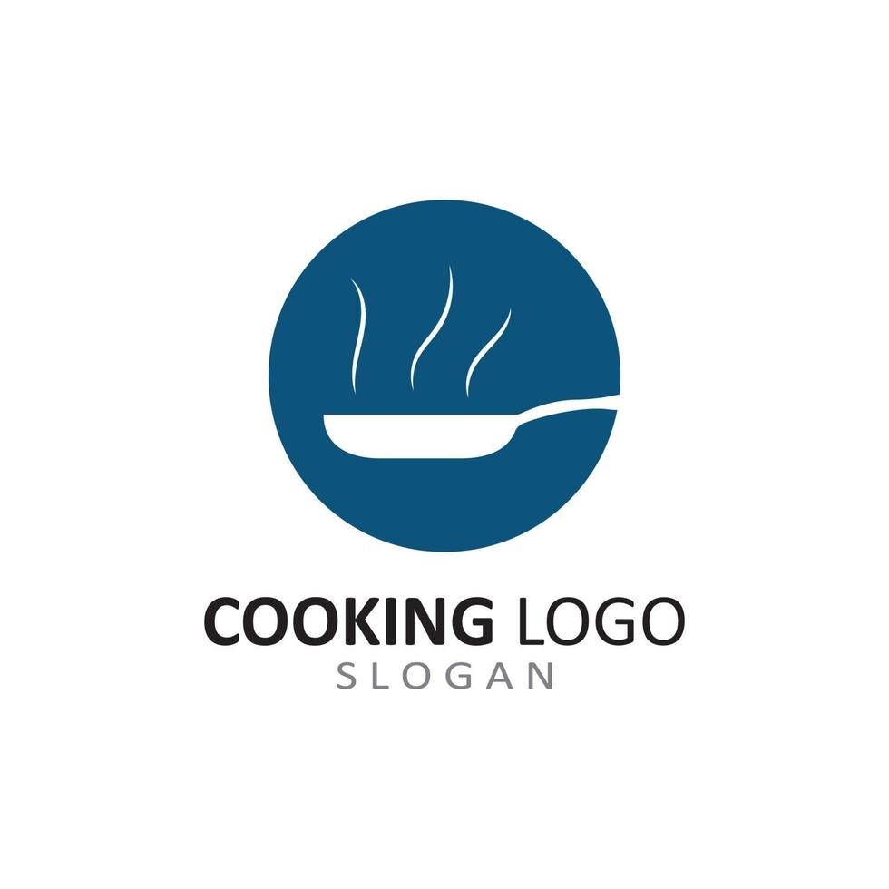 utensils logo for cooking with concept vector template