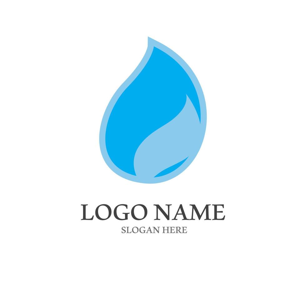 Water drop logo, a logo with a concept style vector illustration template on a white isolated background.