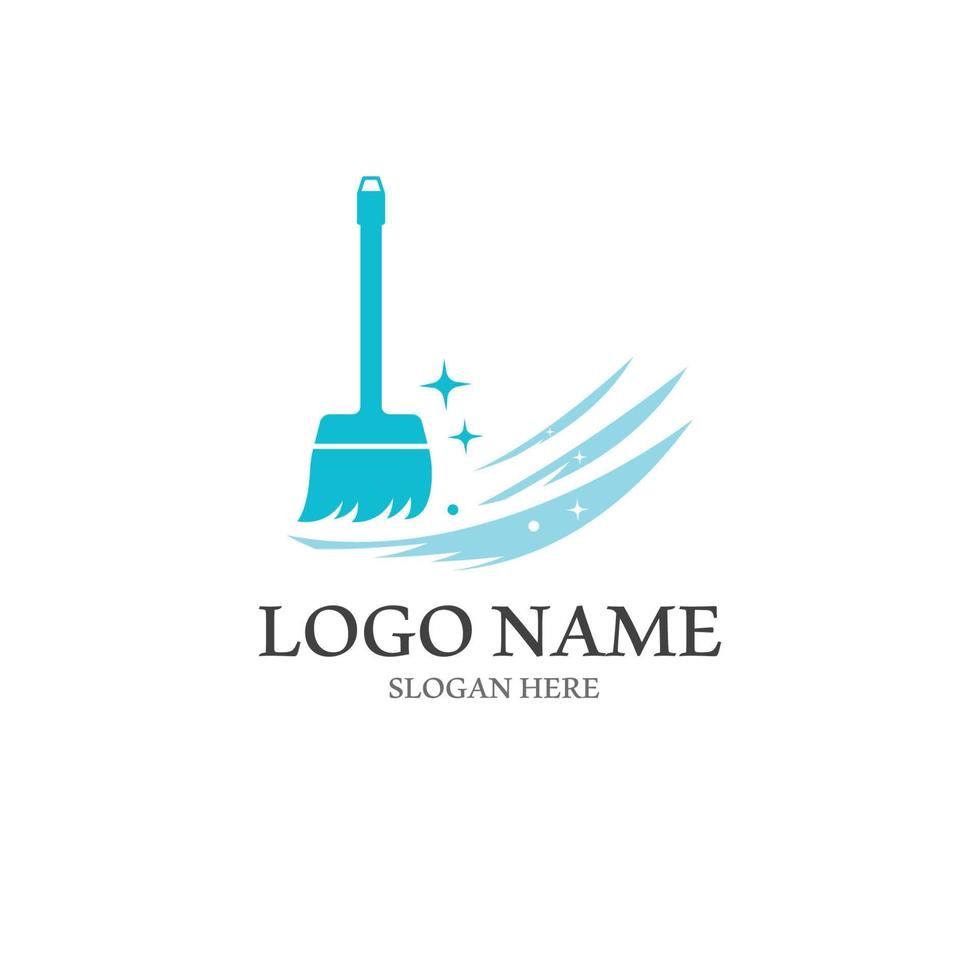 cleaning logo with vector illustration symbol template