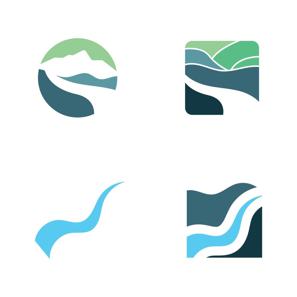 River vector icon illustration