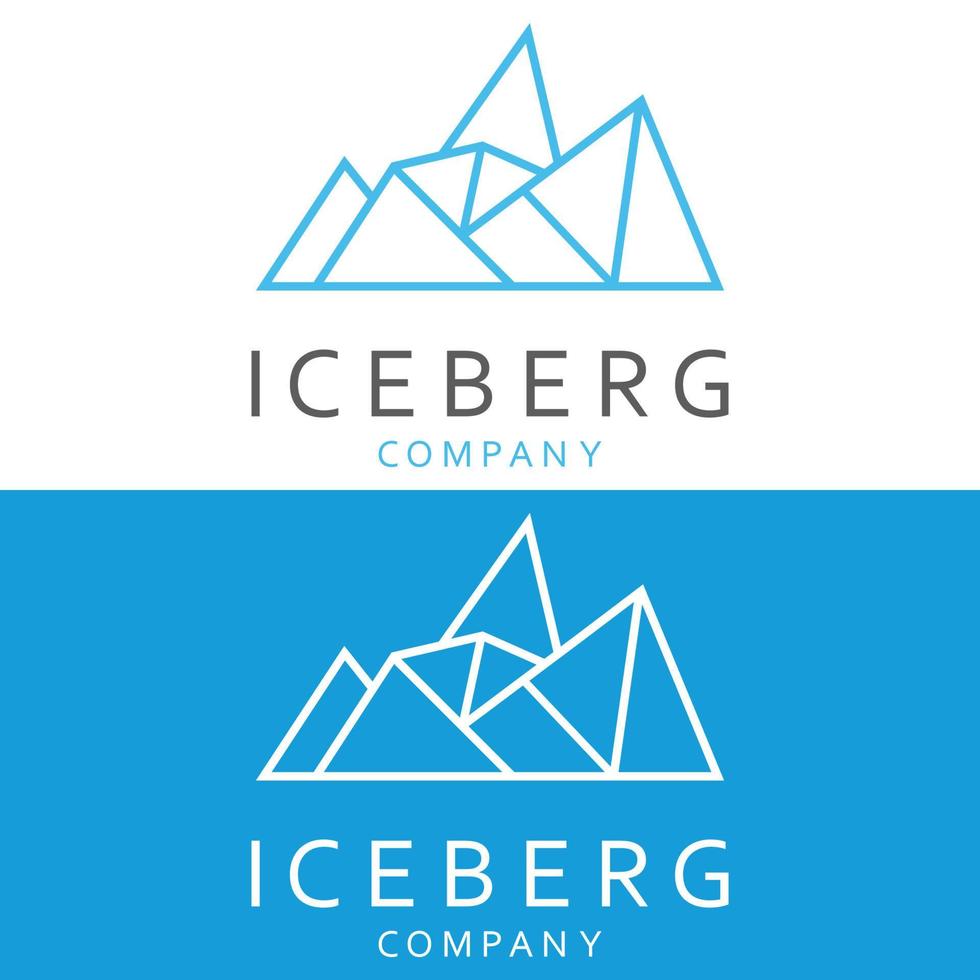 iceberg resumen logo modelo. vector