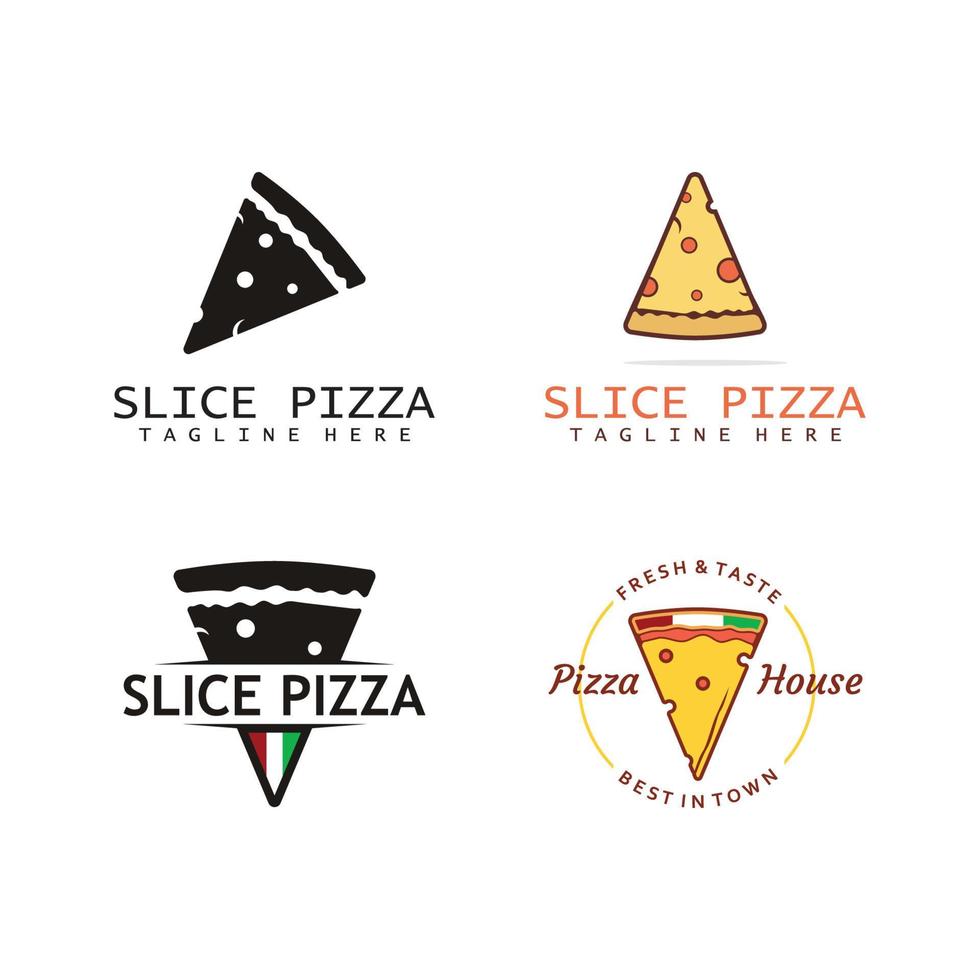 logo modelo para comida o Pizza restaurante. vector