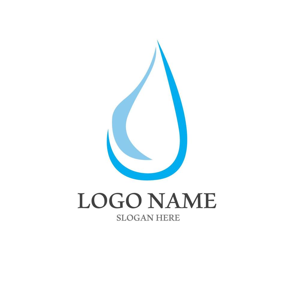 Water drop logo, a logo with a concept style vector illustration template on a white isolated background.