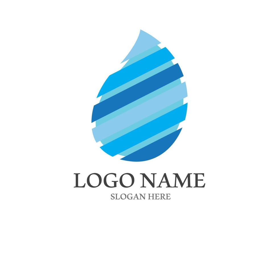 Water drop logo, a logo with a concept style vector illustration template on a white isolated background.