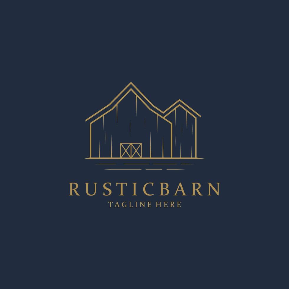 Country Farmhouse or Farm Barn Logo Template. vector