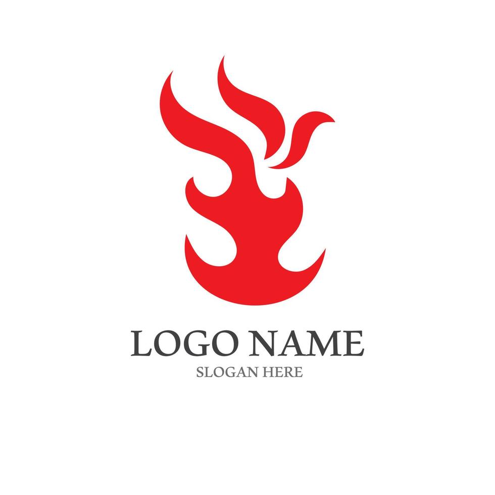 blazing fire, embers, fireball logo and symbol vector image. with template illustration editing.