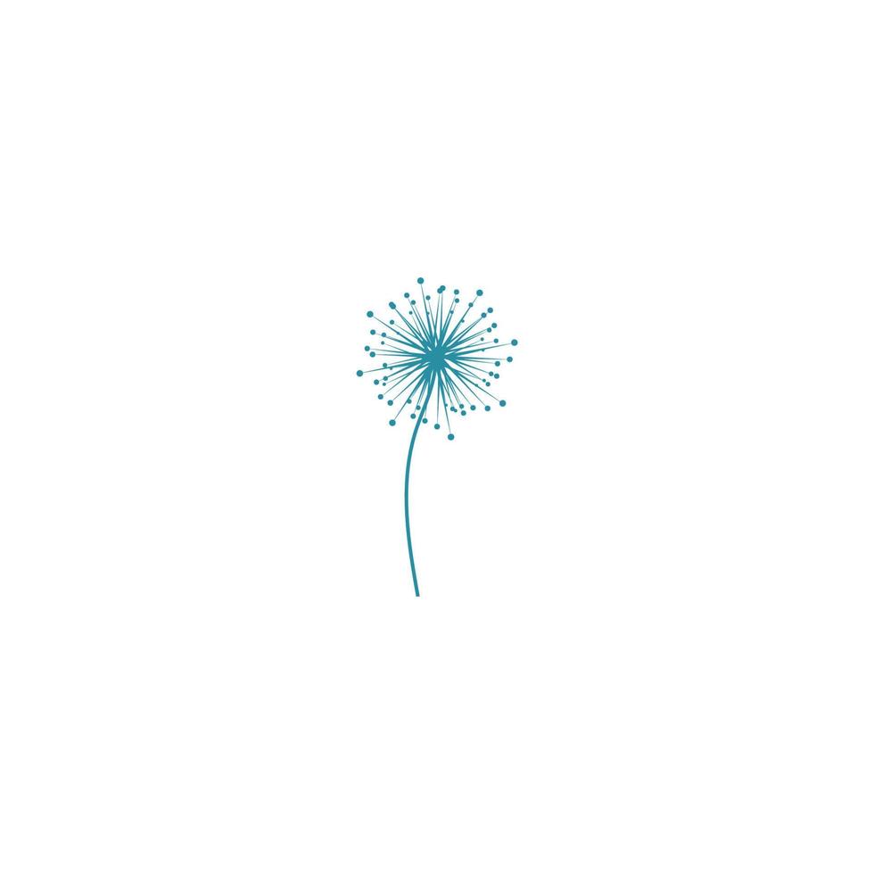 dandelion flower logo with template vector illustration