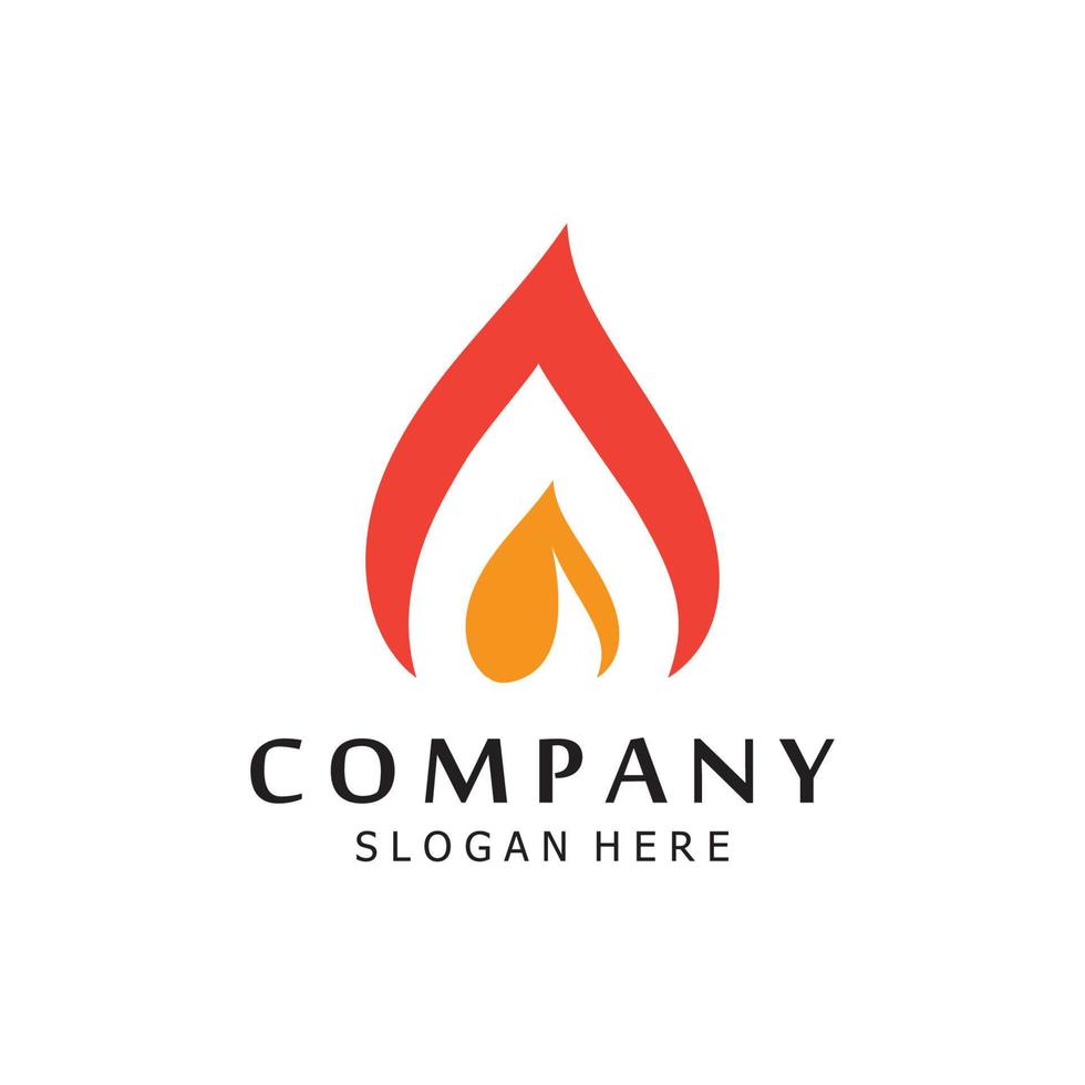 blazing fire, embers, fireball logo and symbol vector image. with template illustration editing.