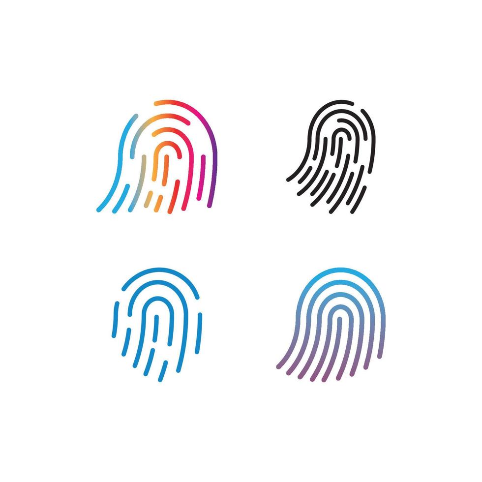 fingerprint abstract logo design for identity, business card, business, company and technology template vector