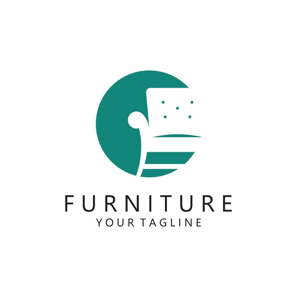 Furniture Logo Template. Creative Symbol for Furniture Company. vector