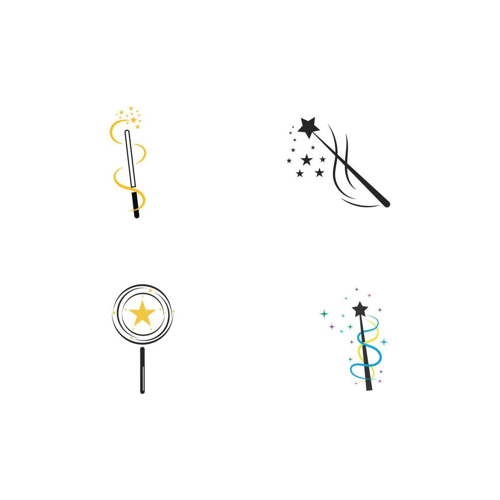 magic wand icon with vector illustration template