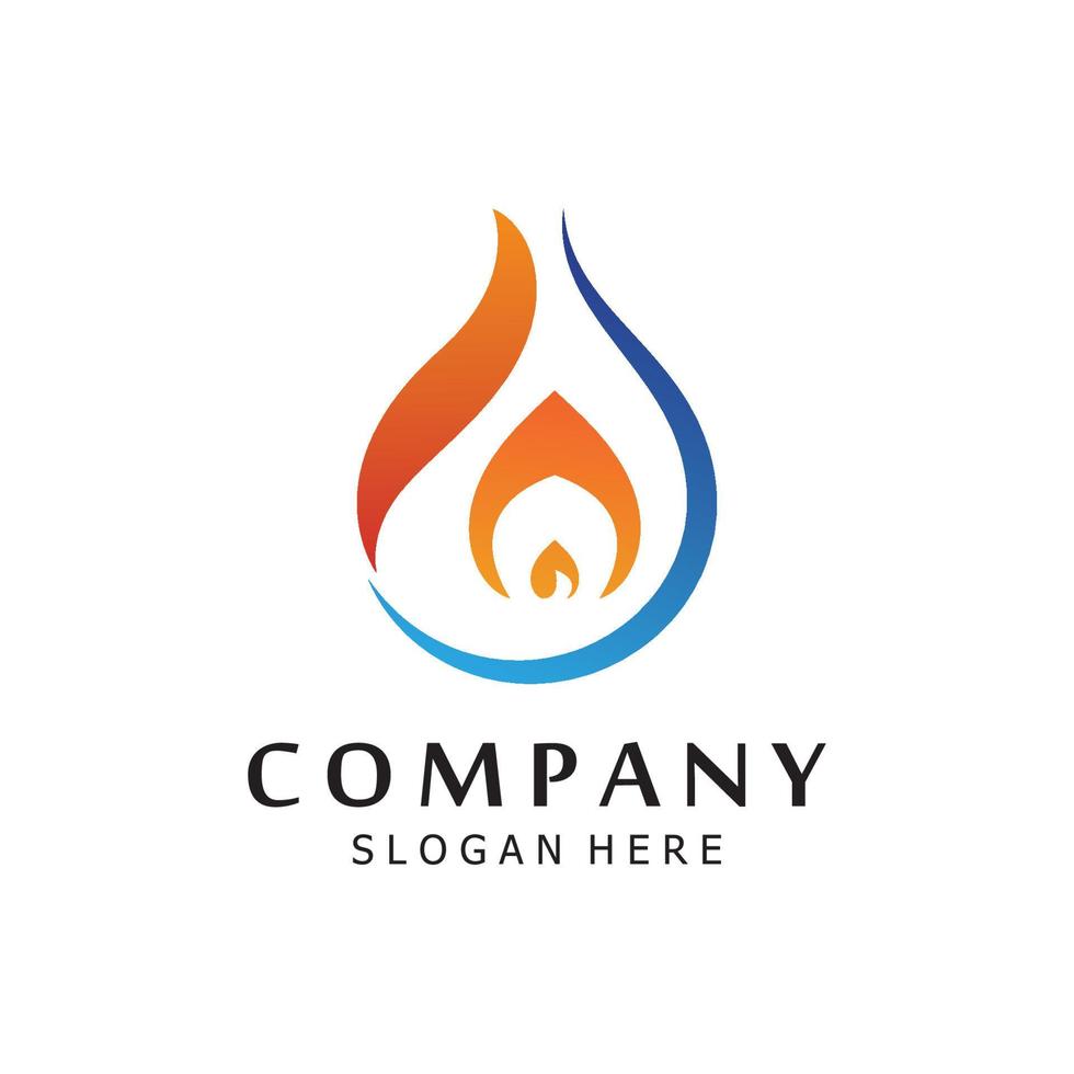 blazing fire, embers, fireball logo and symbol vector image. with template illustration editing.