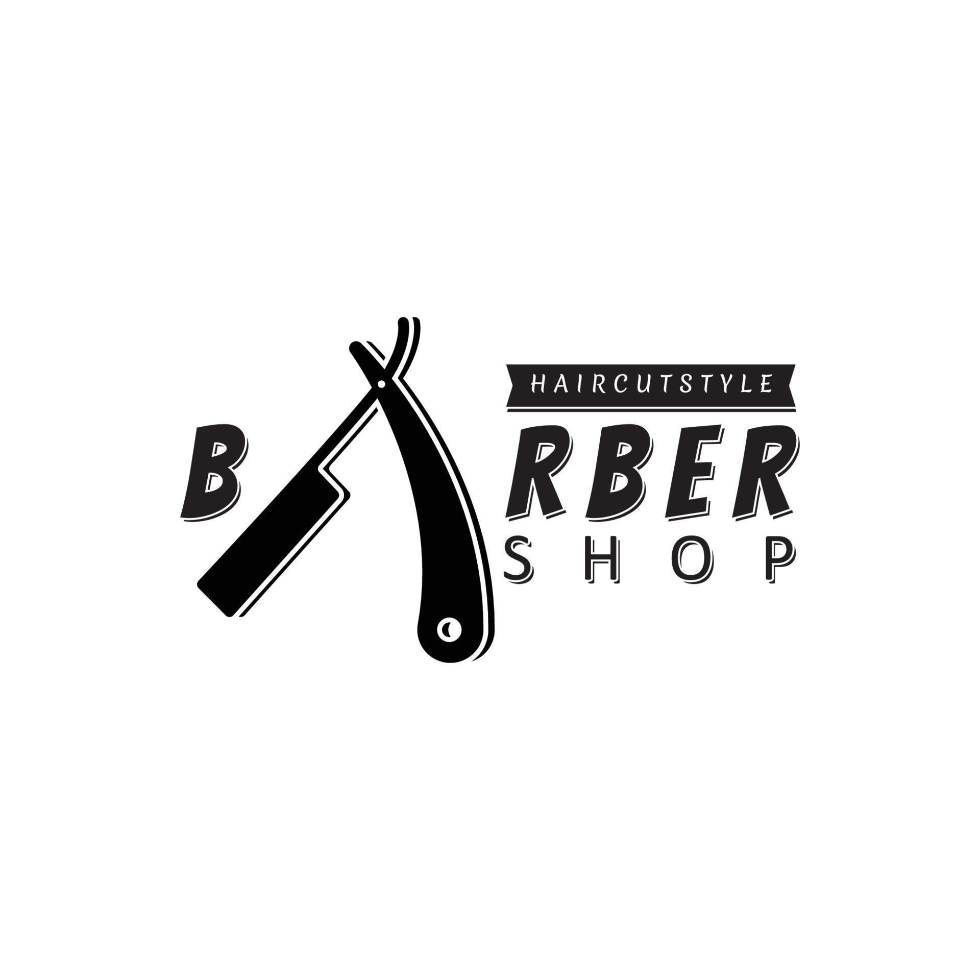 Barber Shop Logo Template. Logo For Barber Shop and Men's Salon Barber Shop Logo Template. Logo For Barber Shop and Men's Salon