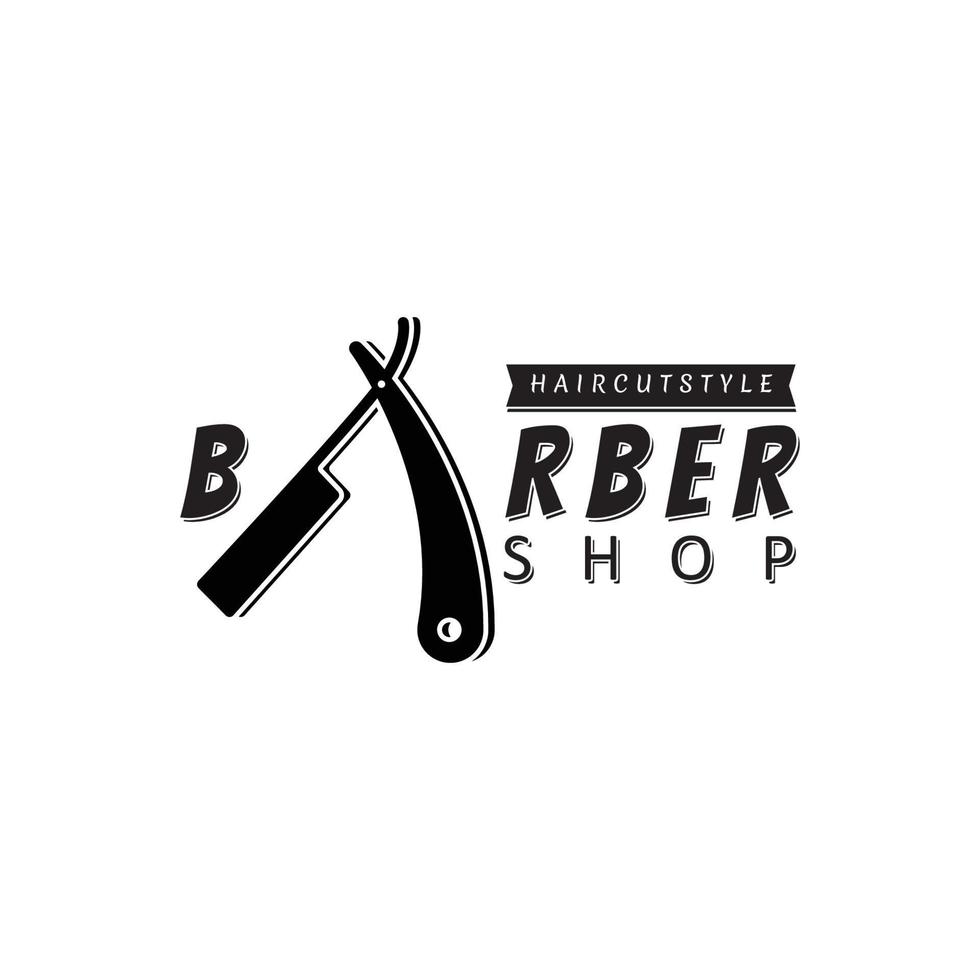 Barber Shop Logo Template. Logo For Barber Shop and Men's Salon. vector