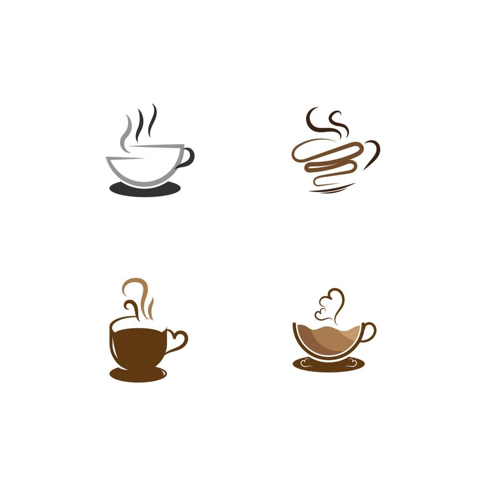 coffee cup logo with vector style template