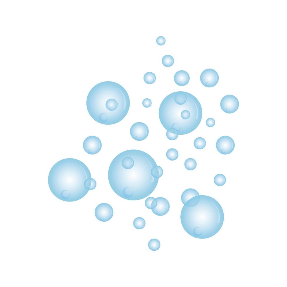 Natural realistic bubble design template vector