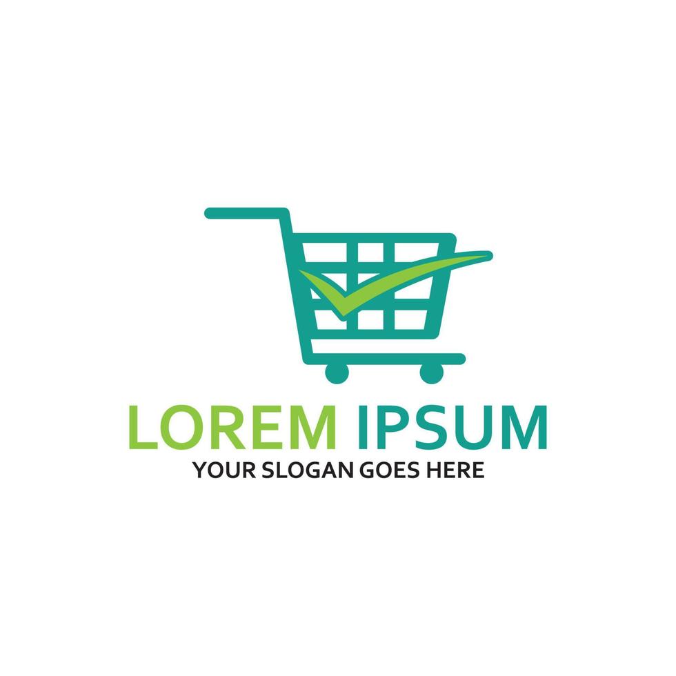 cart shop logo icon with vector template