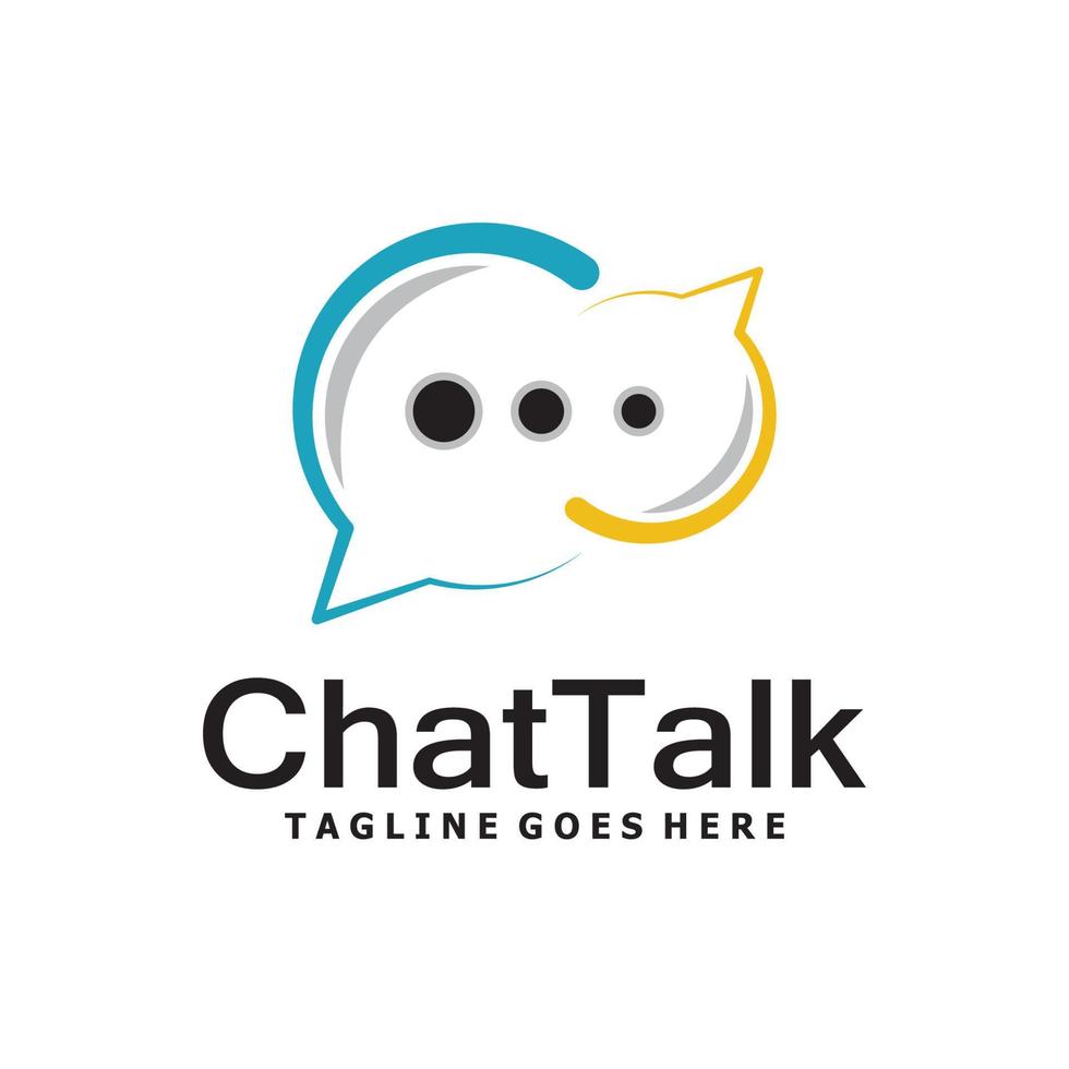 chat bubble logo icon vector illustration template