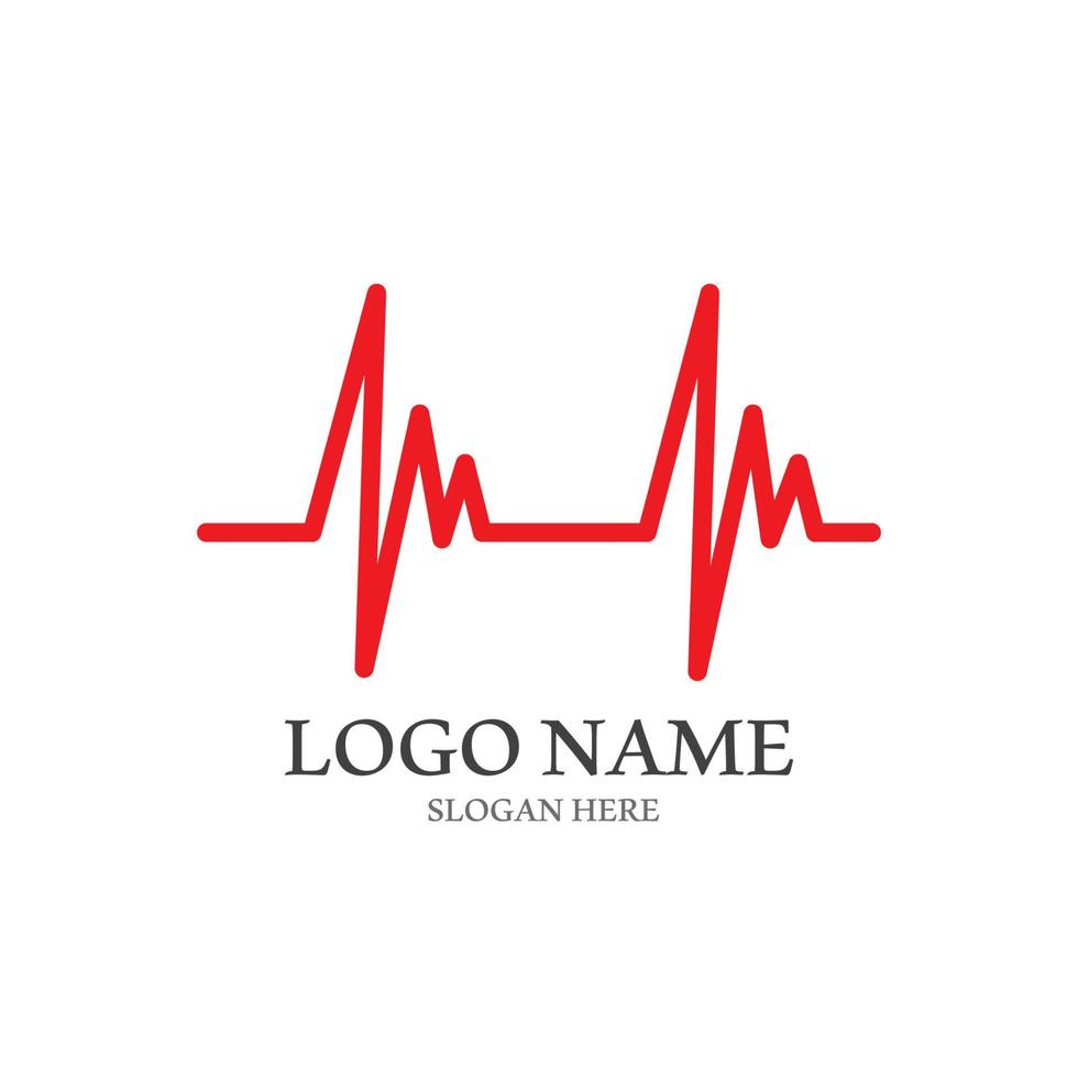 Heart beat logo or pulse line logo for medical medicine with modern vector illustration concept.