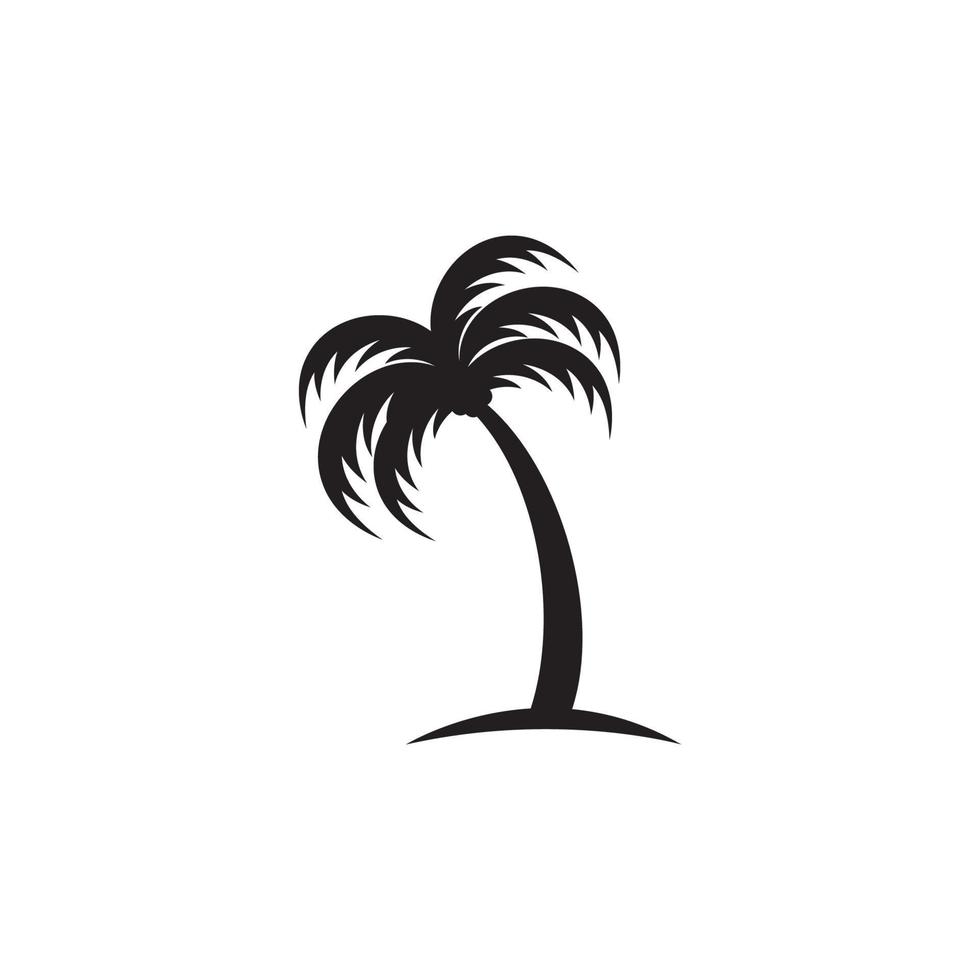 Palm tree summer logo template vector