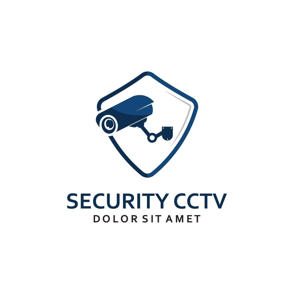 CCTV Technology and Security Logo Template. vector