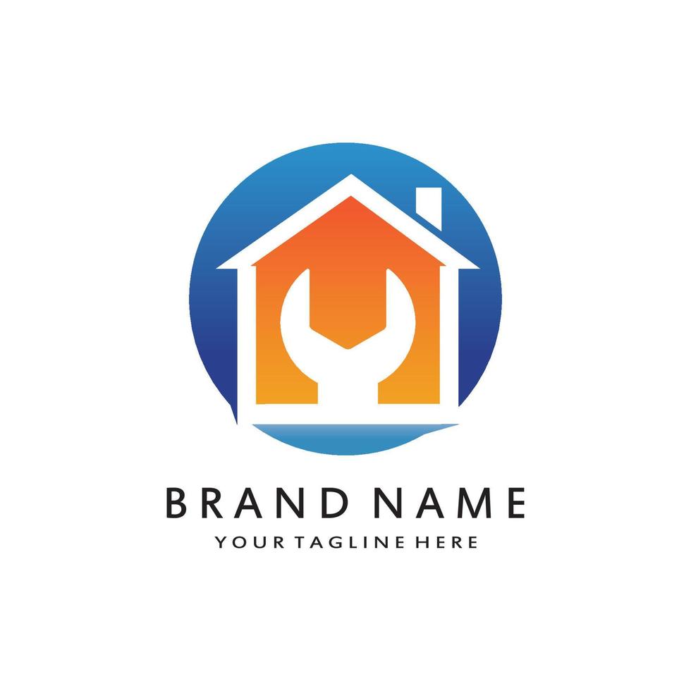 vector logo design illustration construction, home improvement and building logo design template