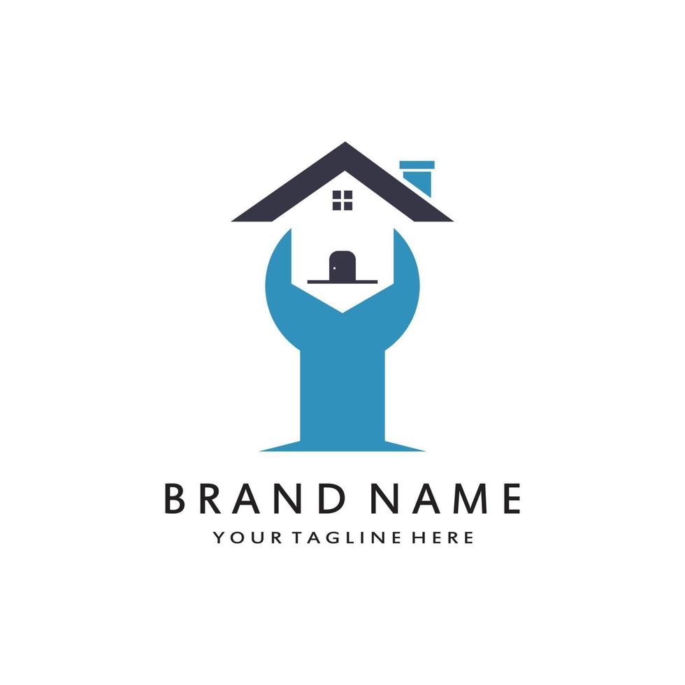 vector logo design illustration construction, home improvement and building logo design template