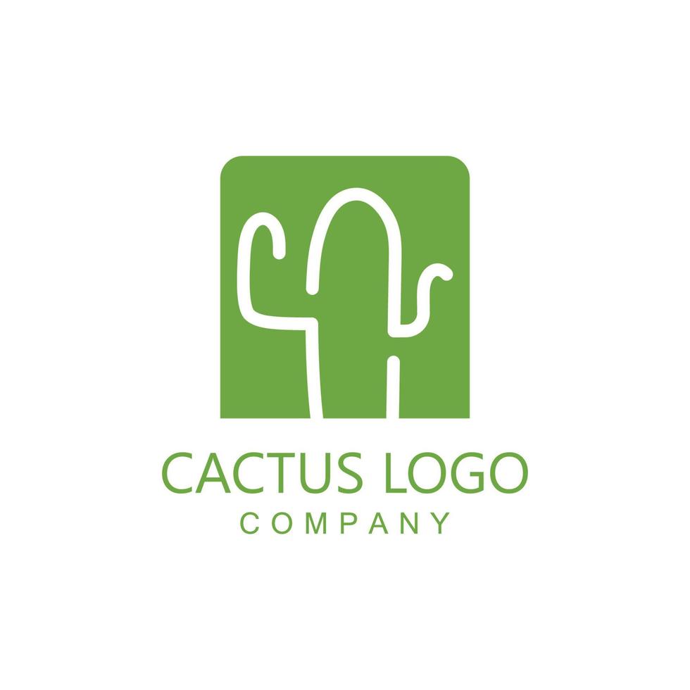 Cactus Creative Logo Template. Vector Illustration icon.