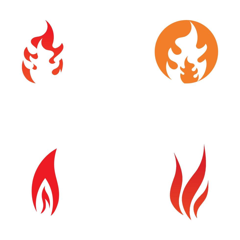 blazing fire, embers, fireball logo and symbol vector image. with template illustration editing.