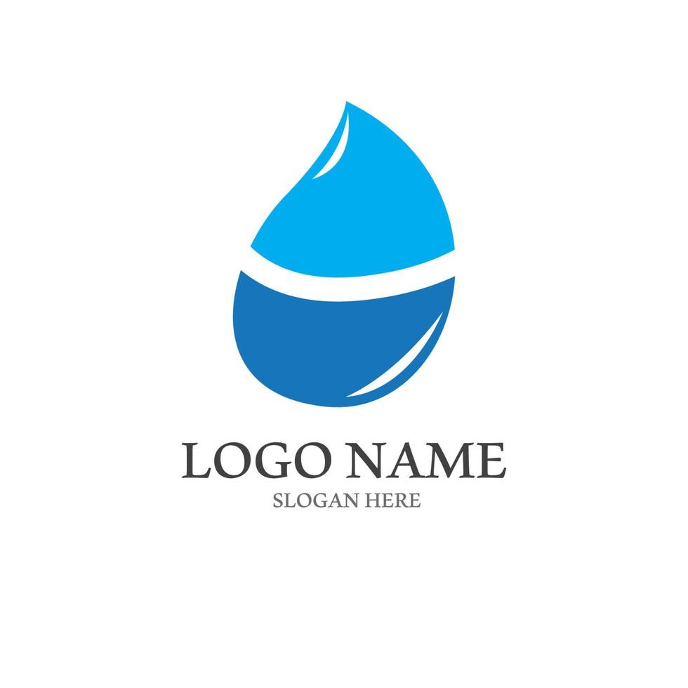 Water drop logo, a logo with a concept style vector illustration template on a white isolated background.