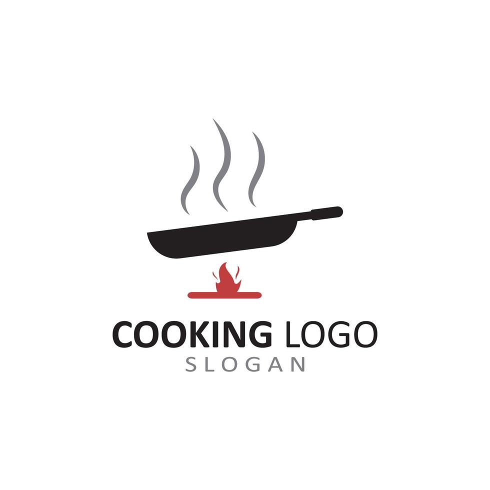 utensilios logo para Cocinando con concepto vector modelo