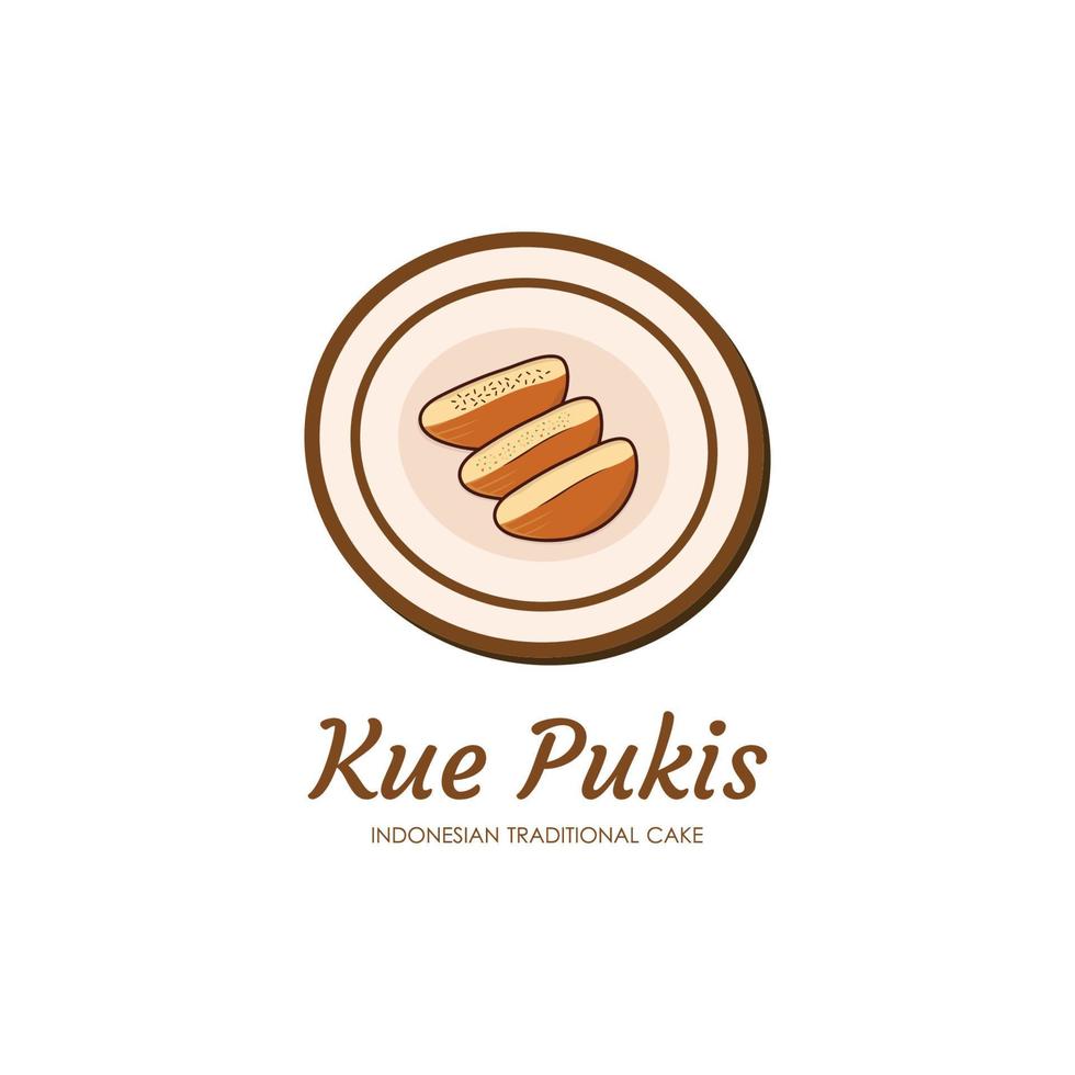 Kue Pukis Illustration Template, Indonesian Traditional Food. vector