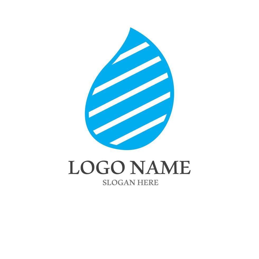 Water drop logo, a logo with a concept style vector illustration template on a white isolated background.