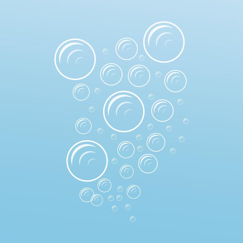 Natural realistic bubble design template vector