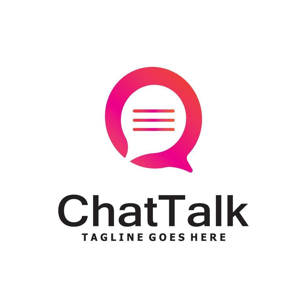 chat bubble logo icon vector illustration template