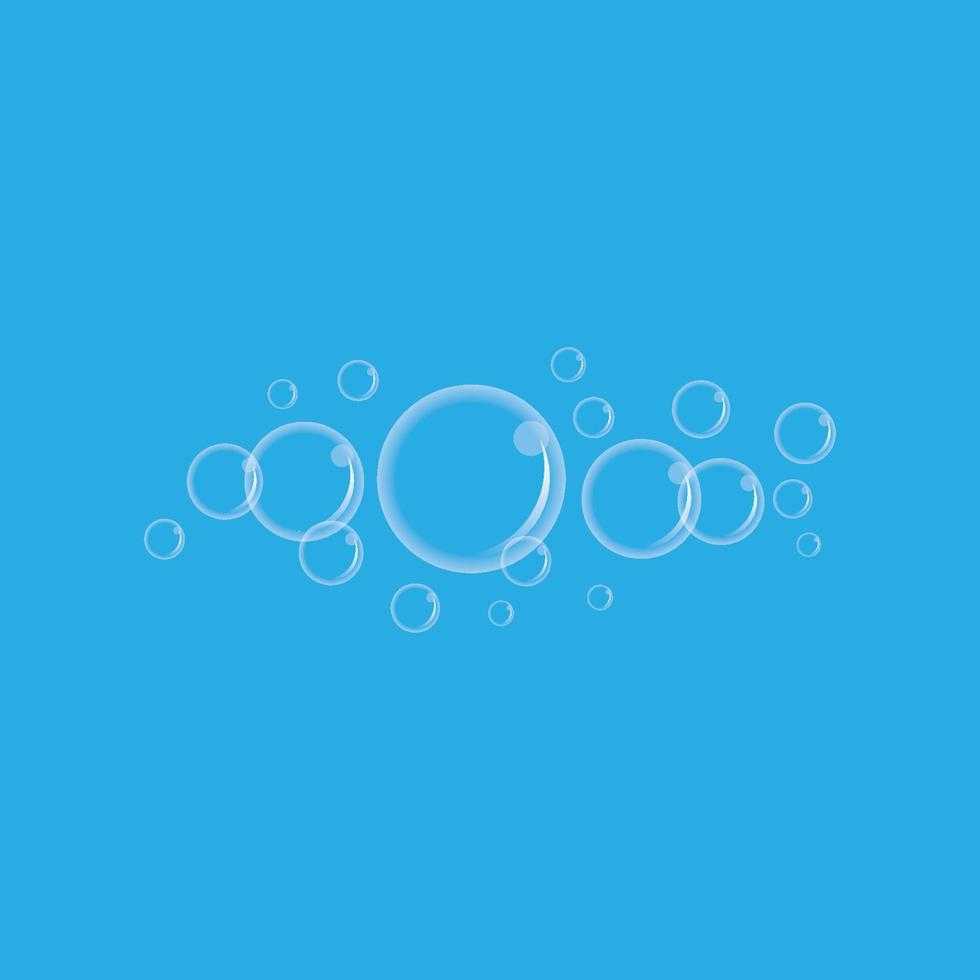 Natural realistic bubble design template vector