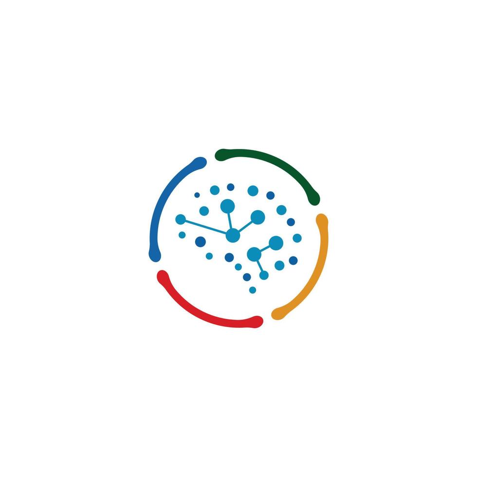 nerve cell logo or neuron logo with vector template