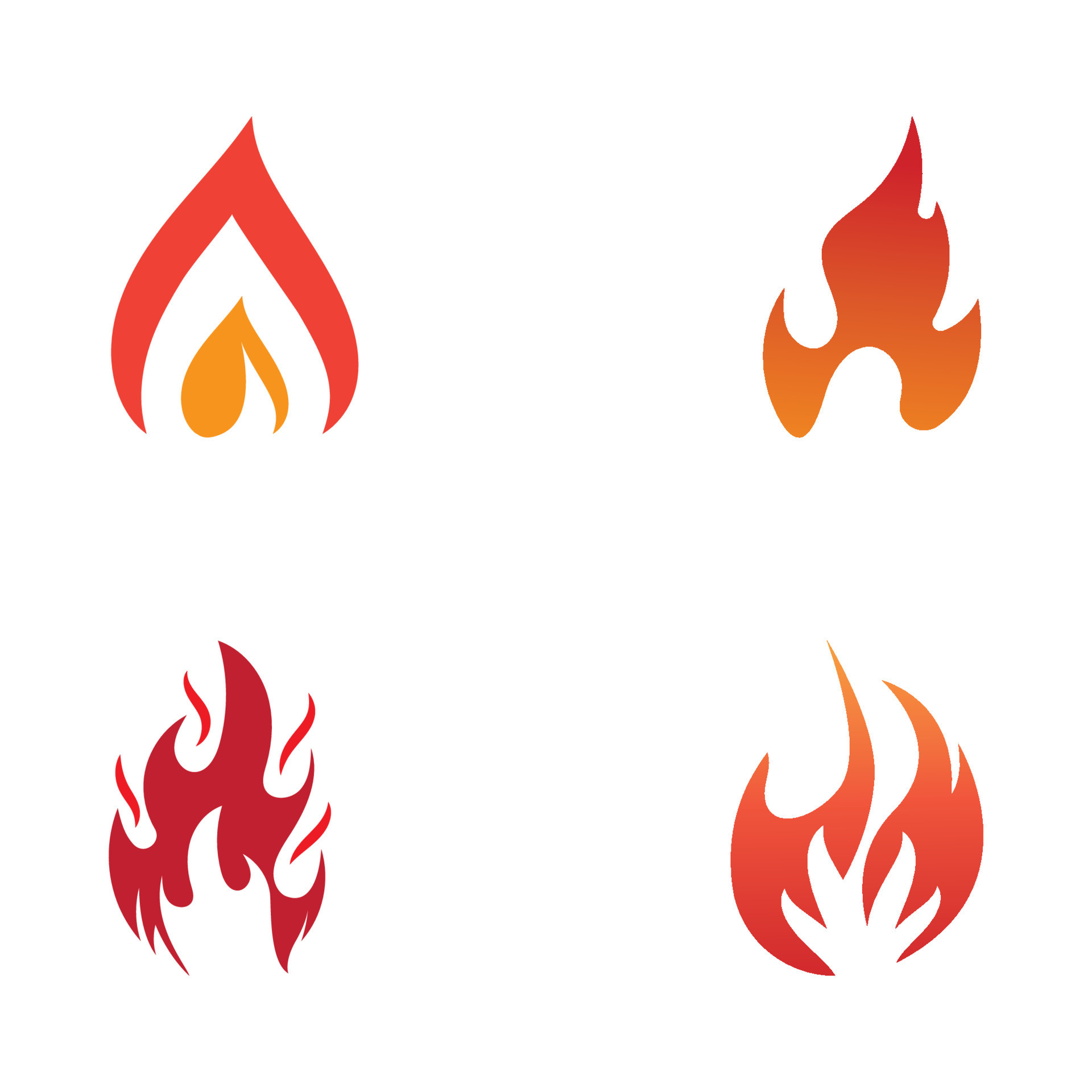 blazing fire, embers, fireball logo and symbol vector image. with
