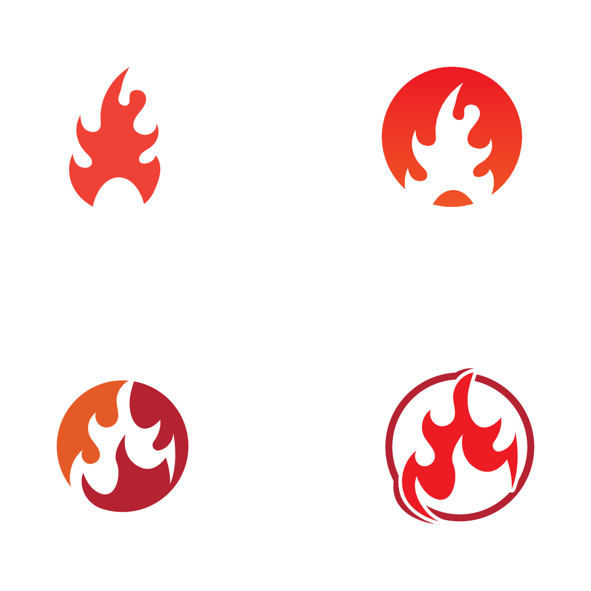 blazing fire, embers, fireball logo and symbol vector image. with