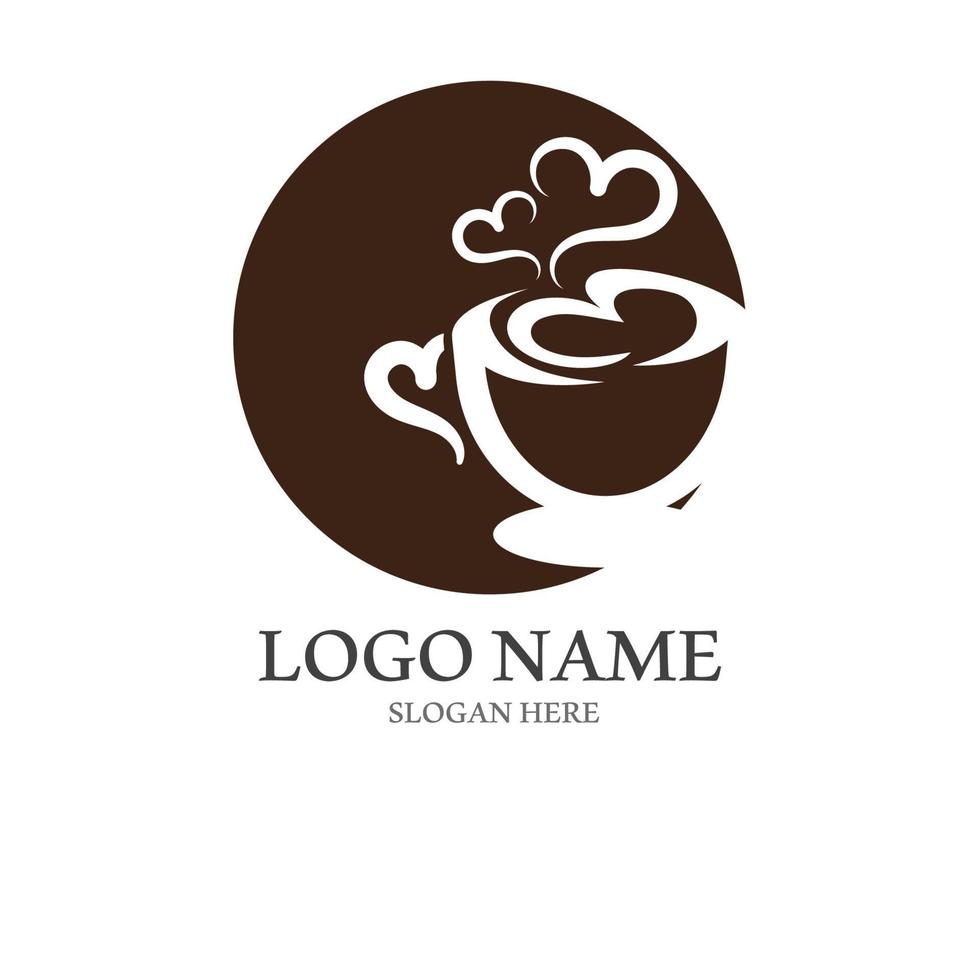 coffee cup logo with vector style template